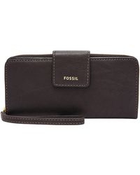 Fossil - Madison Leather Zip Clutch - Lyst