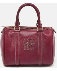 CH by Carolina Herrera - Leather Andy Boston Bag - Lyst