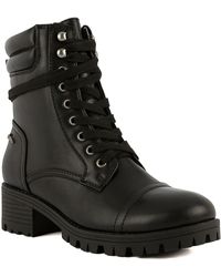 Sugar - Oraura Faux Leather Combat & Lace-up Boots - Lyst