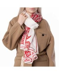 Ferragamo - Ferragamo Foliage Print Scarf - Lyst