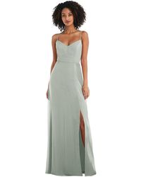 After Six - Tie-back Cutout Maxi Dress With Front Slit - Lyst