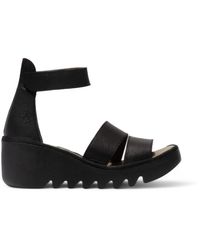 Fly London - Bono290Fly Idra Leather Sandals Espadrille Wedges - Lyst
