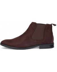 Infinity Leather - Bown Suede Chelsea Boots Real Leather Lined Slip-On - Lyst