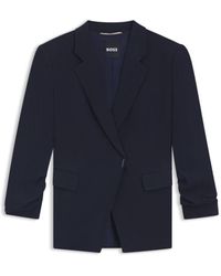 BOSS - Slim-Fit Blazer With Press-Stud Closure - Lyst