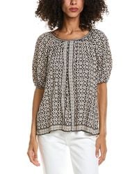 Max Studio - Scoop Neck Puff Sleeve Blouse - Lyst