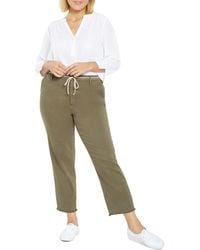 NYDJ - High Rise Frayed Hem Ankle Pants - Lyst