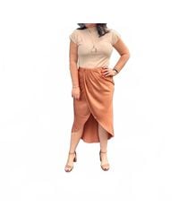 Blu Pepper - Pleated Tulip Midi Skirt - Lyst