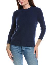 Forte - Contrast Trim Thermal Cashmere Sweater - Lyst