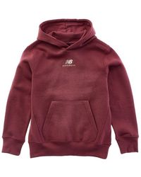 New Balance - Fleece Pullover Hoodie - Lyst