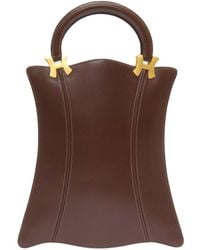 HERMES Garden Party Vintage ia Brown Leather Tote-PHM0