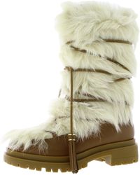 Lauren by Ralph Lauren - Celia Shearling Leather Winter & Snow Boots - Lyst