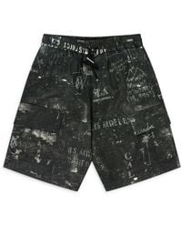 Amiri - Army Stencil Cargo Shorts - Lyst