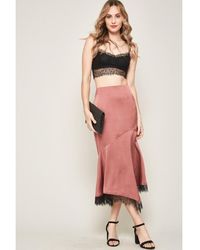TRUEDAMES - A Solid Woven Midi Skirt - Lyst