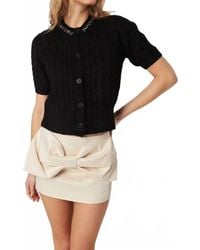 John + Jenn - Maxwell Caviar Cardigan Top - Lyst