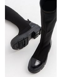 Prologue Shoes - Bella Stretch Scuba Knee High Boot - Lyst