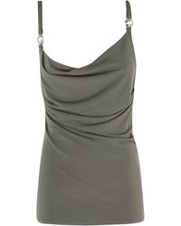 Coperni - Logo Cowl-Neck Open-Back Polyester Top - Lyst