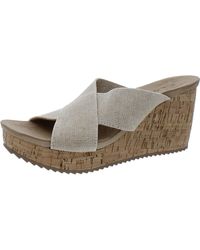 Cl By Laundry - Ken Criss-cross Front Manmade Wedge Sandals - Lyst