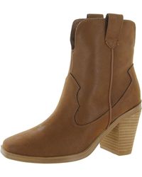 MIA - Markus Leather Square Toe Ankle Boots - Lyst