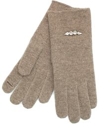 Portolano - Gloves With Stones And Slit On Fingers - Lyst