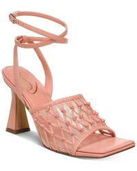 Sam Edelman - Candice Faux Leather Square Toe Heels - Lyst