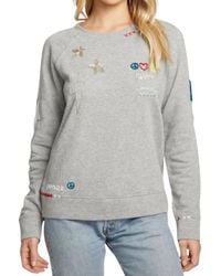 Chaser Brand - Peace Fleece Long Sleeve Pullover Top - Lyst