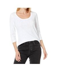 Mod-o-doc - U-Neck Quater Sleeve Fine Tee - Lyst