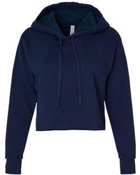 Next Level - Laguna Sueded Raw Edge Crop Hoodie - Lyst