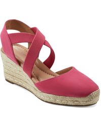 Easy Spirit - Meza Leather Suede Wedge Sandals - Lyst