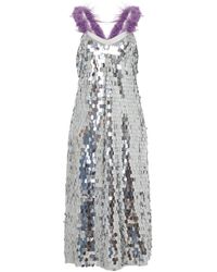 Nocturne - Sequined Long Dress - Lyst