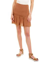 Stellah - Smocked Mini Skirt - Lyst