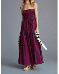 Sundry - Floral Strapless Maxi Dress - Lyst