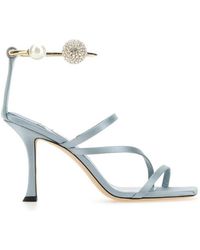 Jimmy Choo - Ottilia 90 Crystal And Pearl Strap Sandals - Lyst