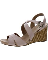 LifeStride - Harbor Faux Leather Strappy Wedge Sandals - Lyst