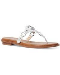 MICHAEL Michael Kors - Leather Slip-on Slide Sandals - Lyst