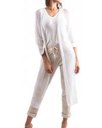 Gigi Moda - Ginavra Knitted Mesh Maxi Open Jacket - Lyst
