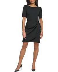 DKNY - Faux Wrap Short Mini Dress - Lyst