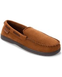 Dearfoams - Keaton Microsuede Moccasin House Shoe Slipper - Lyst