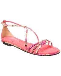 Alexandre Birman - Radie Snake-embossed Leather Sandal - Lyst