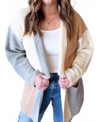Sunday Edition - Striped Cardigan With Patch Pockets - Lyst