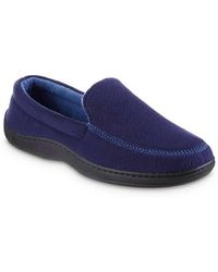 Isotoner - Roman Recycled Fleece Moccasin Slippers - Lyst