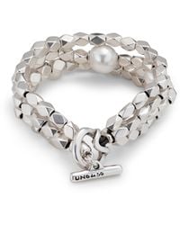 Uno De 50 - Pearl Accent Bead Bracelet - Lyst