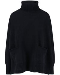 Ma'ry'ya - High-Neck Cashmere And Virgin Wool Sweater With Ribbed Finishes - Lyst