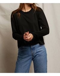 PERFECTWHITETEE - Cotton Long Sleeve Boxy Crew Tee - Lyst