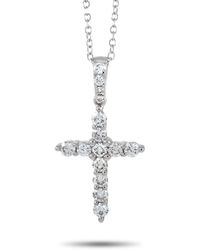 White Gold Cross Pendants for Women 
