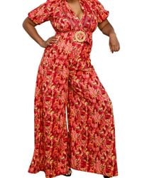 Mulla - Floral Cotton Jumpsuit - Lyst