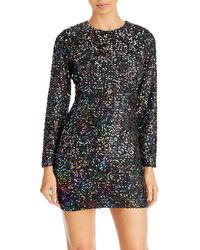 Aqua - Open Back Sequined Cocktail And Party Dress - Lyst