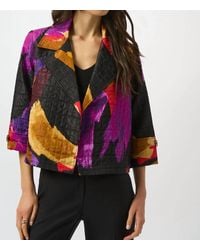 Joseph Ribkoff - Textured Abstract Print Boxy Jacket - Lyst