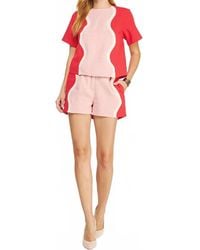 Strut & Bolt - Wavy Contrast Color Block Tee Top - Lyst