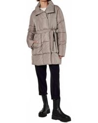 Apricot - Quilted Belted Coat - Lyst