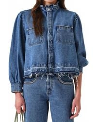 seventy + mochi - Ziggy Cropped Denim Jacket - Lyst